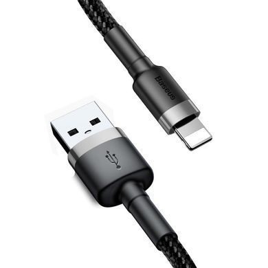 Купити Кабель Baseus Cafule Cable USB For iP 2A 3m Серый+Чёрный