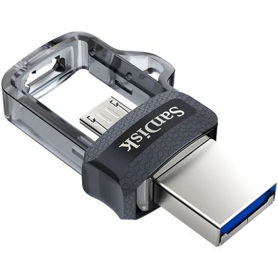 Купити Флеш-накопитель SanDisk Ultra Dual Drive M3.0 USB3.0/microUSB 32GB OTG Silver-Black