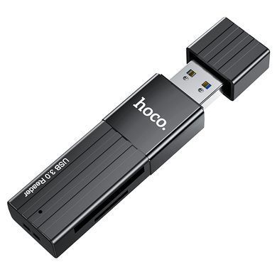 Купити Кабель-переходник HOCO HB20 Mindful 2-in-1card reader(USB3.0) Black