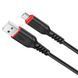 Кабель HOCO X59 USB to Micro 2.4A, 1m, nylon, TPE соединители, Black