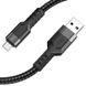 Кабель Hoco U110 USB Micro 2.4 A 1,2 m Black