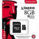 Карта пам'яті microSDHC (UHS-1 U3) Kingston Industrial 8Gb class 10 V30 А1 (adapter SD)