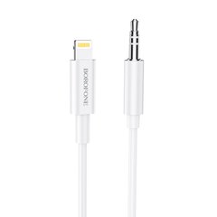 Купити Кабель Borofone BL9 Digital audio conversion cable for iPhone AUX 3.5 мм Apple Lightning 1m White