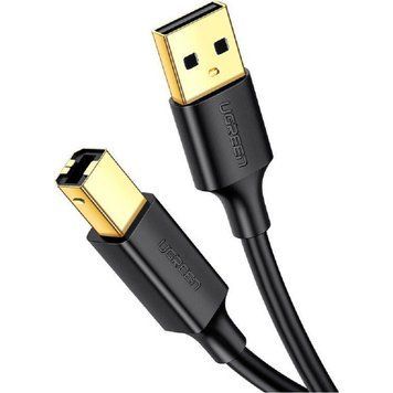 Купити Кабель UGREEN US135 USB 2.0 AM to BM Print Cable 1m (Black)