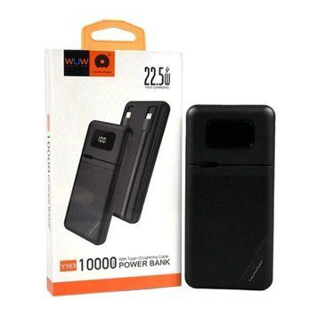 Купити Зовнішній акумулятор WUW-Y163 (PD 22.5W quick charger ) 10 000 mAh black