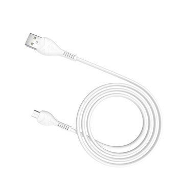 Купити Кабель HOCO X37 USB to Micro 2.4A, 1m, PVC, PVC connectors, White