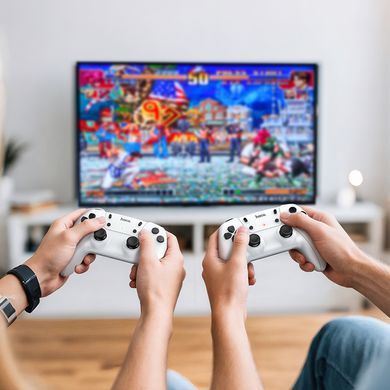 Купити Ігрова приставка + 2 джойстики HOCO GA31 Collection game box+two wireless gamepads set White