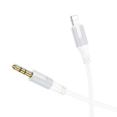 Купити Аудіокабель BOROFONE BL19 iP to 3.5mm male, TPE, 1m, White