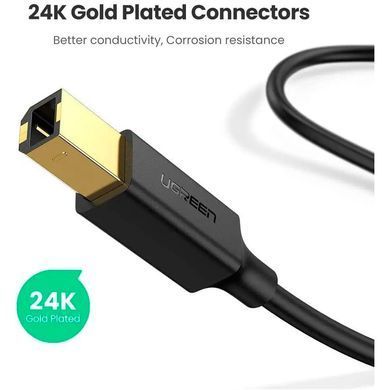 Купити Кабель UGREEN US135 USB 2.0 AM to BM Print Cable 1m (Black)