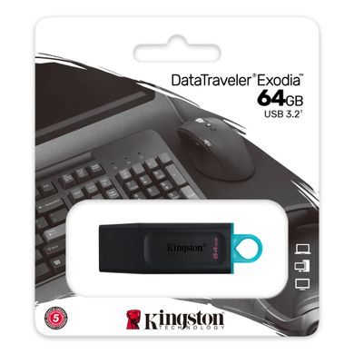 Купити Флеш-накопичувач Kingston DT Exodia USB3.2 Gen.1 64GB Black/Teal