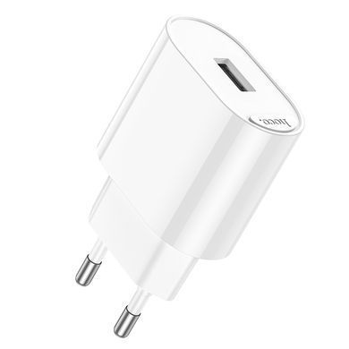 Купити Мережевий зарядний пристрій HOCO C109A(10.5W) Fighter single port charger White