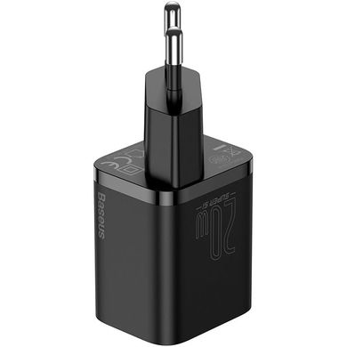 Купити Сетевое зарядное устройство Baseus Super Si 1C 20W With Cable Type-C/iP Black