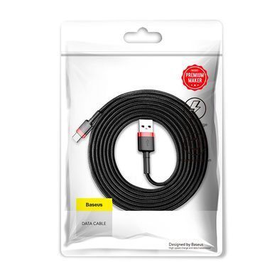 Купити Кабель Baseus Cafule Cable USB For Type-C 3A 2m Red+Black