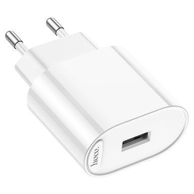 Купити Мережевий зарядний пристрій HOCO C109A(10.5W) Fighter single port charger White