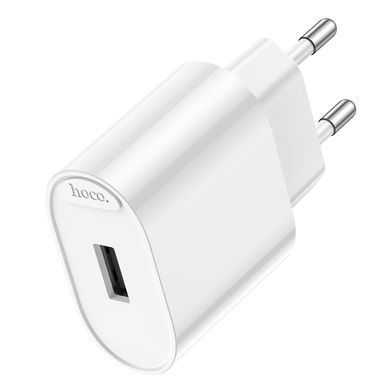 Купити Мережевий зарядний пристрій HOCO C109A(10.5W) Fighter single port charger White