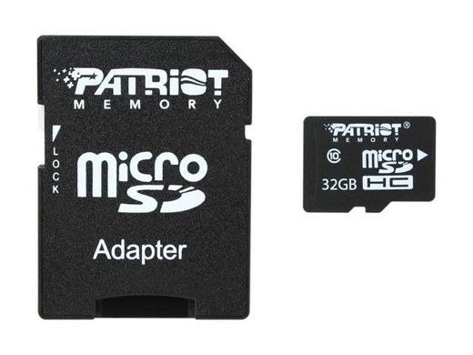 Купити Карта памяти Patriot microSDHC LX Series 32GB Class 10 UHS-I W-10MB/s R-80MB/s
