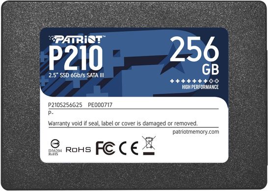 Купити Накопичувач SSD Patriot P210 256GB 2.5" SATAIII 3D QLC (P210S256G25)