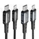 Кабель ACEFAST C1-01 Type-C to iP 3A, 1.2m, нейлон, алюминиевые разъемы, Черный