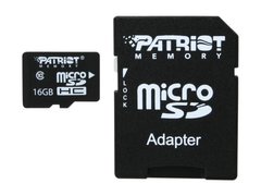 Купити Карта пам'яті Patriot microSDHC LX Series 16GB Class 10 UHS-I W-10MB/s R-80MB/s +SD-адаптер