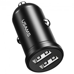 Купити Автомобільний зарядний пристрій Usams US-CC114 C20 2.4A Dual USB Mini Car Charger USB Black