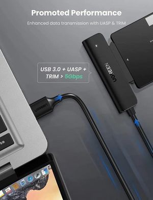 Купити Зовнішня кишеня UGREEN CM321 USB-A to 2.5-Inch SATA Converter 50cm (UGR-70609)