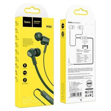 Купити Наушники HOCO M86 Oceanic universal earphones with mic Army Green