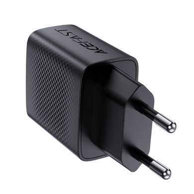 Купити Сетевой зарядное устройство ACEFAST A78 PD20W GaN (USB-A+USB-C) charger Black