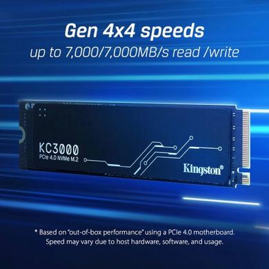 Купити Накопитель SSD Kingston KC3000 2 ТВ 2280 PCIe 4.0 x4 NVMe 3D NAND TLC