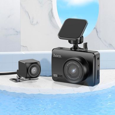 Купити Видеорегистратор HOCO DV3 Driving recorder with display(dual-channel) Black