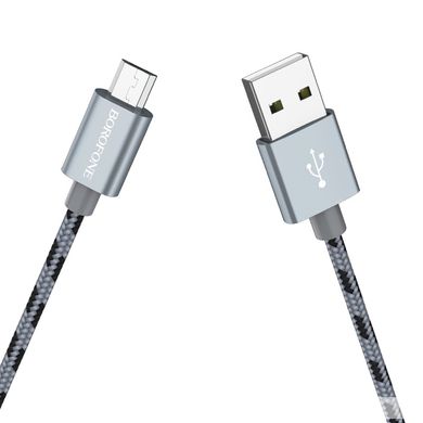 Купити Кабель Borofone BX24 Ring current microUSB USB 2.4 A 1m Silver