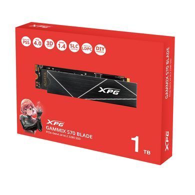 Купити Накопичувач SSD M.2 ADATA GAMMIX S70 BLADE 1TB 2280 PCIe 4x4 NVMe 3D NAND Read/Write:7400/5500 MB/sec