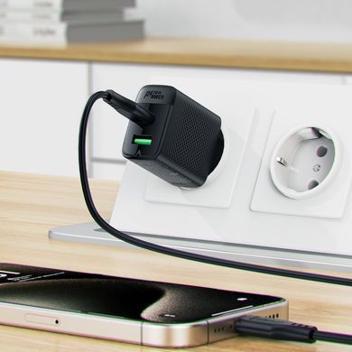 Купити Сетевой зарядное устройство ACEFAST A78 PD20W GaN (USB-A+USB-C) charger Black