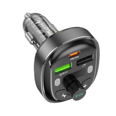 Купити Автомобільний зарядний пристрій Borofone BC47 2 × USB, USB Type-C Metal Gray