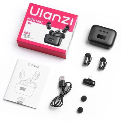 Купити Бездротова мікрофонна система Ulanzi A200 Mini Mic, dual-mic, (Type-C) Black
