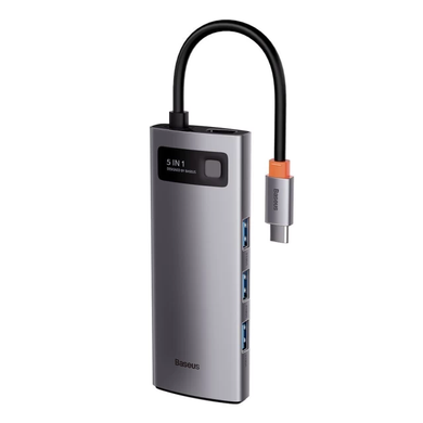 Купити USB-хаб Baseus Metal Gleam Series 5-in-1 Multifunctional Gray