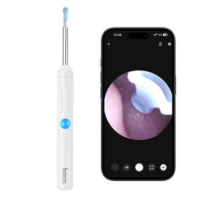 Купити Інструмент для чищення вух з камерою HOCO HP65 130 mAh Ears cleaning tool with camera White