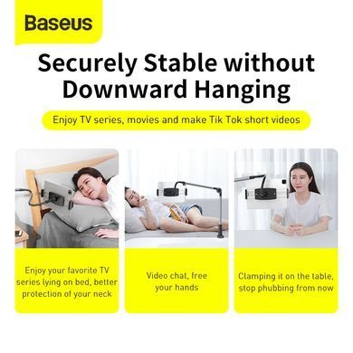 Купити Тримач для планшету Baseus Otaku life rotary adjustment lazy holder Pro（Applicable for phone/ ipad) gray