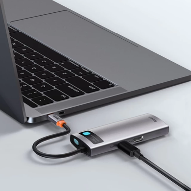 Купити USB-хаб Baseus Metal Gleam Series 5-in-1 Multifunctional Gray