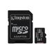 Карта памяти Kingston microSDXC Canvas Select Plus 64GB Class 10 UHS-I A1 W-10MB/s R-100MB/s +SD-адаптер