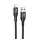 Кабель HOCO X72 Creator silicone charging data cable for iP Black