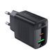 Сетевой зарядное устройство ACEFAST A78 PD20W GaN (USB-A+USB-C) charger Black