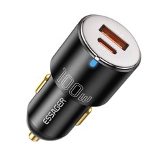Купити Автомобільний зарядний пристрій ESSAGER USB-A/Type-C Black