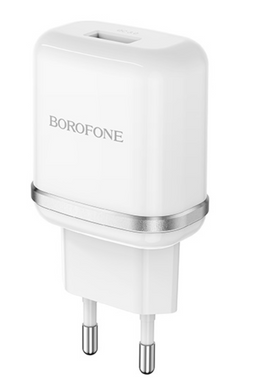 Купити Сетевое зарядное устройство Borofone BA36A High speed single port QC3.0 charger set(Type-C) White