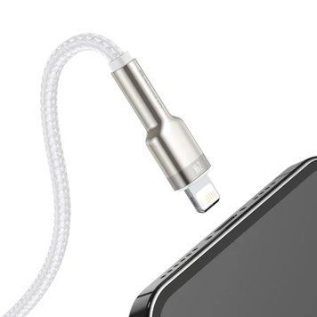 Купити Кабель Baseus Cafule Series Metal Data Cable USB to IP 2.4A 1m White