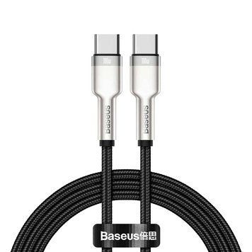 Купити Кабель Baseus Cafule Series Metal Data Cable Type-C to Type-C 100W 1m Black