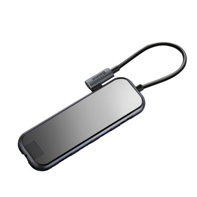 Купити USB-хаб Baseus Multi-functional HUB (Type-C to 3xUSB3.0+HD4K+RJ45+PD) Space Grey - Уценка
