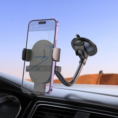 Купити Держатель для мобильного HOCO H20 Mighty one-button car holder(windshield) Black