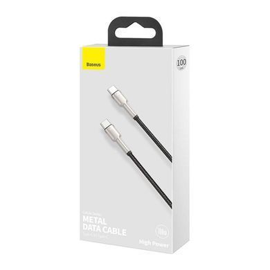 Купити Кабель Baseus Cafule Series Metal Data Cable Type-C to Type-C 100W 1m Black
