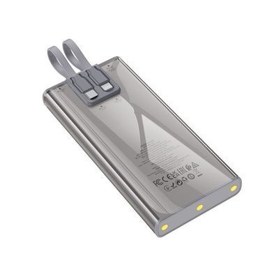 Купити Зовнішній акумулятор HOCO J104 Discovery edition 22.5W fully compatible power bank with cable(10000mAh) Gray