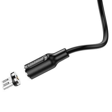 Купити Кабель BOROFONE BX41 USB to Micro 2.4A, 1m, PVC, PVC connectors, magnetic, Black